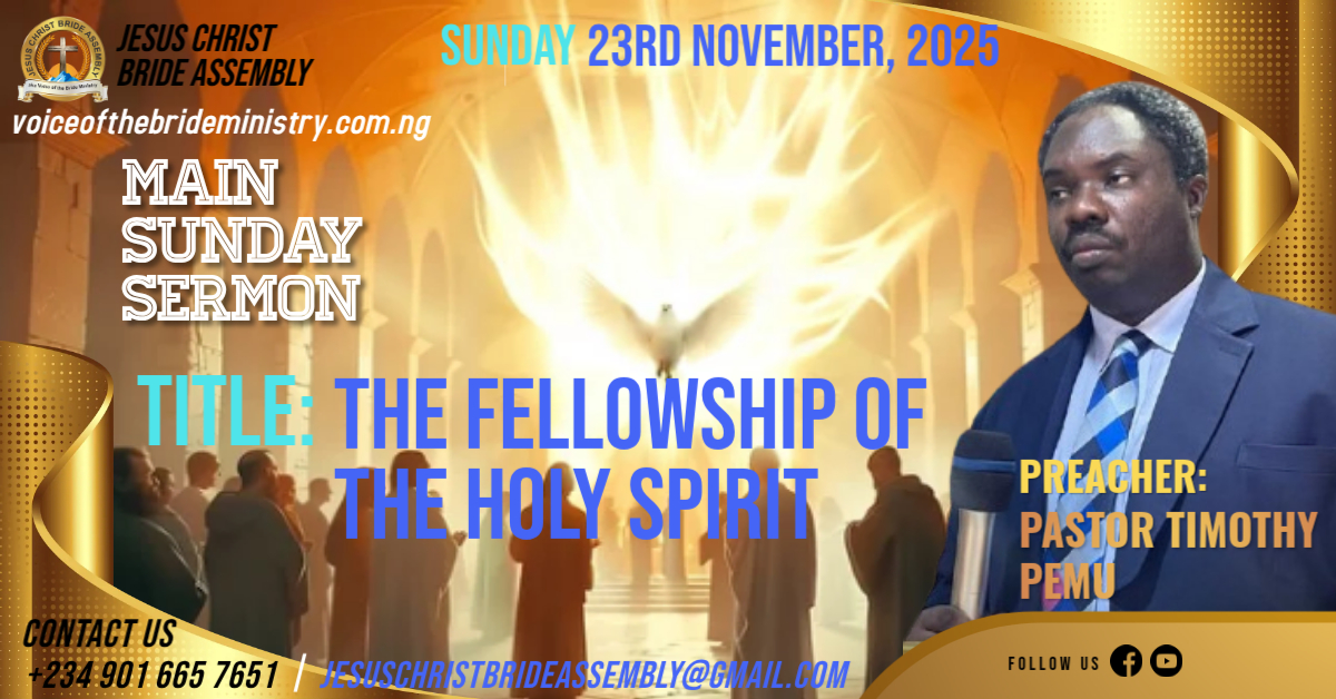 THE FELLOWSHIP OF THE HOLY SPIRIT